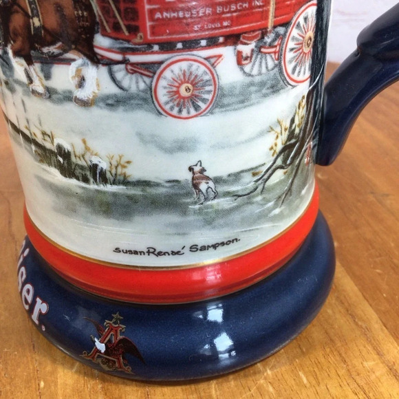 Vintage Budweiser 1990 Collector’s Series “An American Tradition” Ceramic Stein - Picture 2 of 8